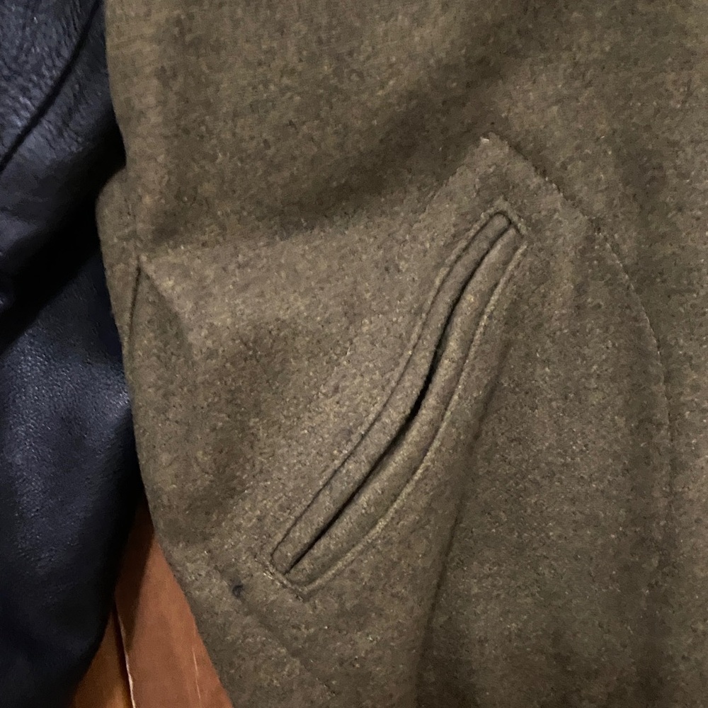 Schott nyc Olive Green and Black Men's  vintage Varsity Jacket - Picture 6 of 16